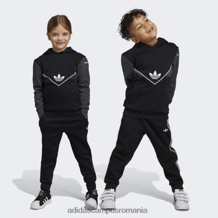adidas campus romania set de hanorace adicolor carbon copii negru/carbon J266N23388