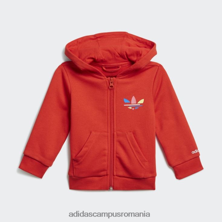 adidas campus romania set de hanorace adicolor roșu cu fermoar adidas copii roșu J266N218825