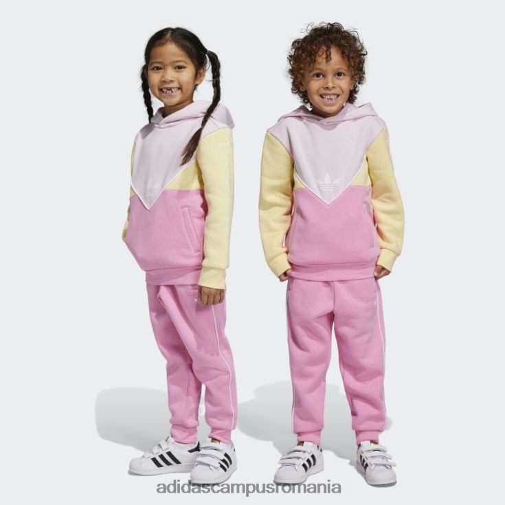 adidas campus romania set de hanorace adicolor roz copii roz/galben J266N218329
