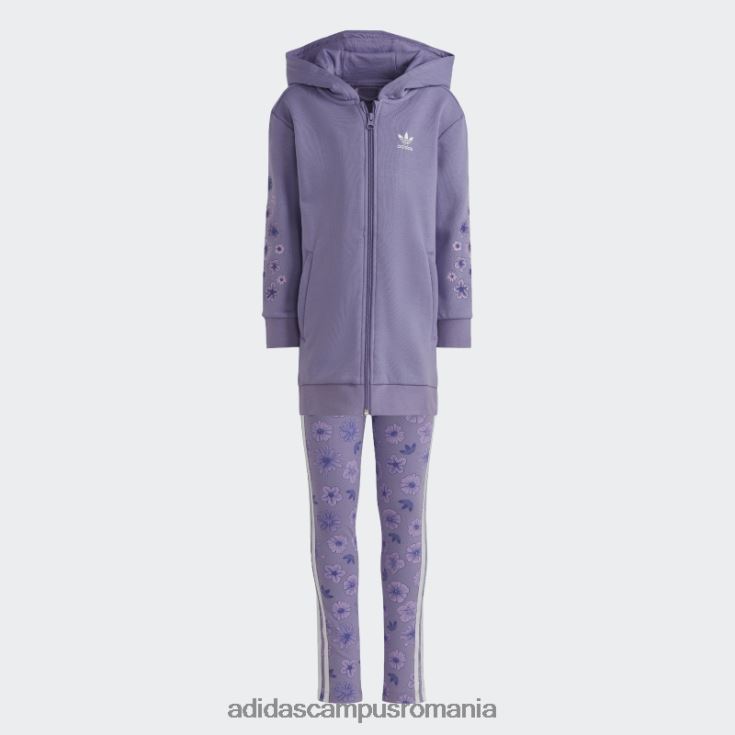 adidas campus romania set de hanorace alungite cu fermoar floral liliac copii liliac J266N218812