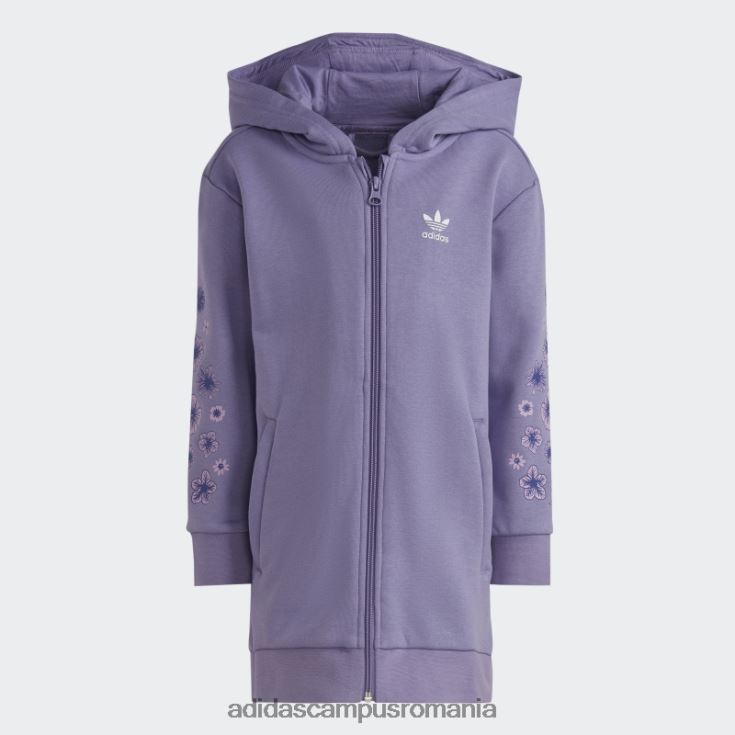 adidas campus romania set de hanorace alungite cu fermoar floral liliac copii liliac J266N218812