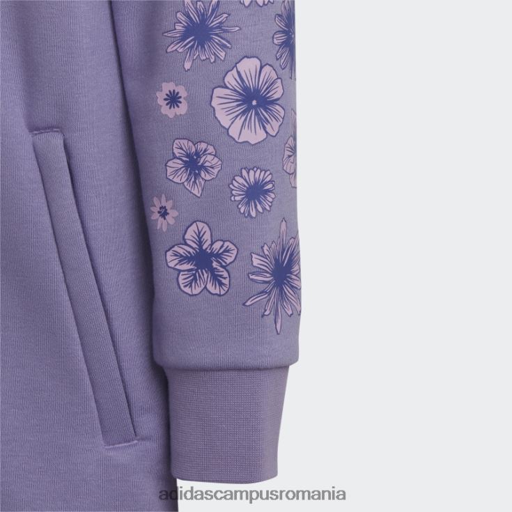 adidas campus romania set de hanorace alungite cu fermoar floral liliac copii liliac J266N218812