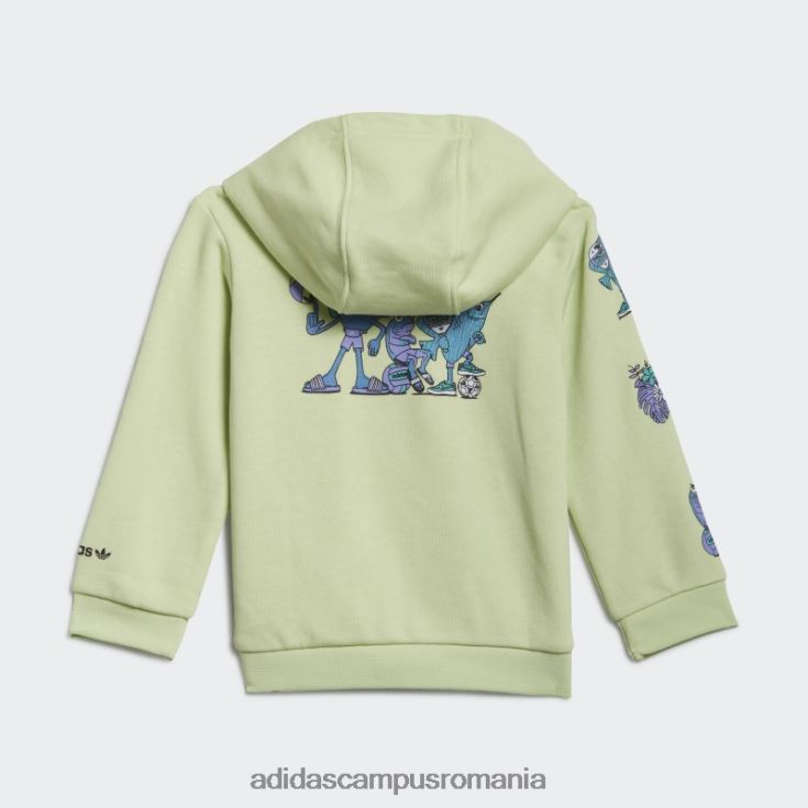 adidas campus romania set de hanorace cu fermoar complet grafic lime copii lămâie verde J266N218935