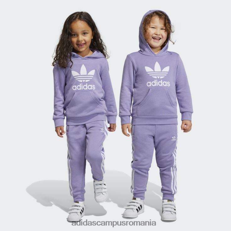 adidas campus romania set de hanorace lila adicolor copii liliac J266N211591