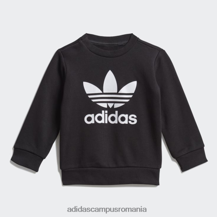 adidas campus romania set de hanorace negru pentru echipaj copii alb negru J266N211915