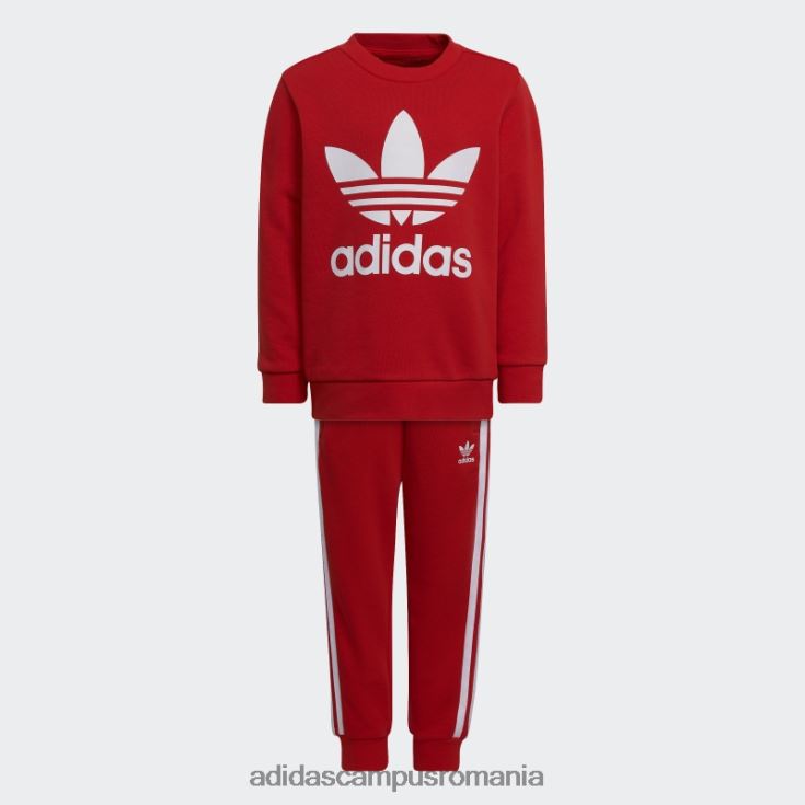 adidas campus romania set echipaj adicolor roșu copii rosu alb J266N211959