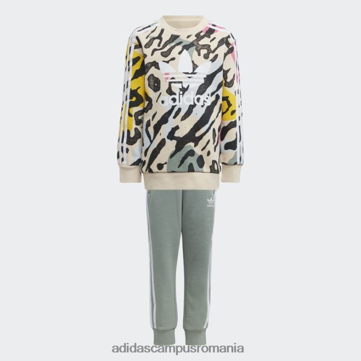 adidas campus romania set echipaj animal print multicolor fierbinte copii nisip/multicolor J266N211767