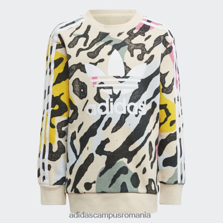 adidas campus romania set echipaj animal print multicolor fierbinte copii nisip/multicolor J266N211767