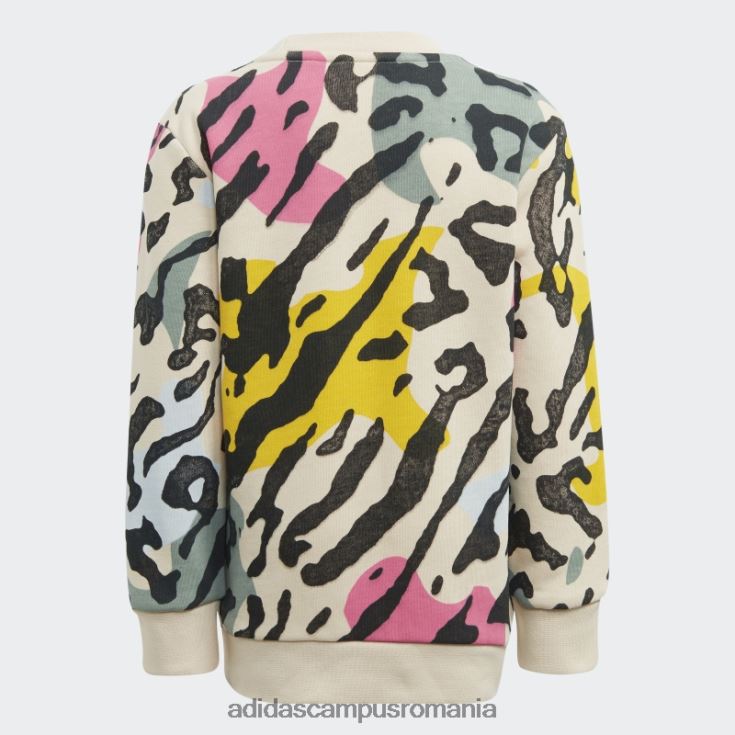 adidas campus romania set echipaj animal print multicolor fierbinte copii nisip/multicolor J266N211767