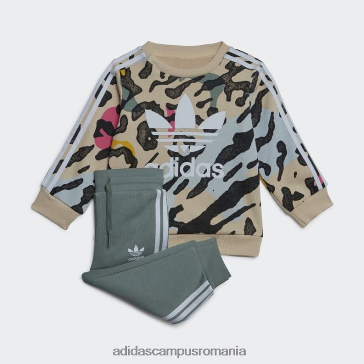 adidas campus romania set echipaj fashion animal print multicolor copii nisip/multicolor J266N218307