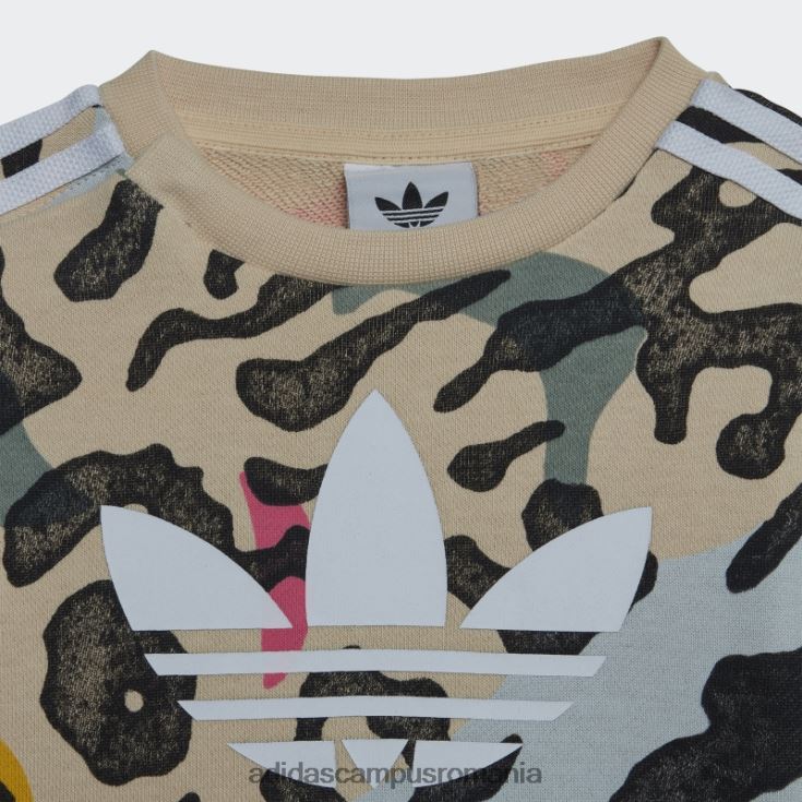 adidas campus romania set echipaj fashion animal print multicolor copii nisip/multicolor J266N218307