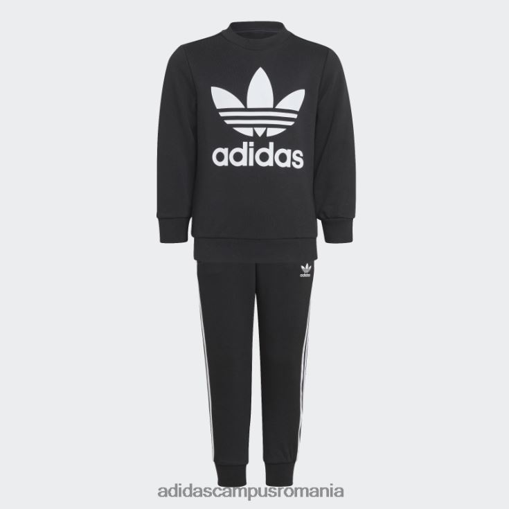 adidas campus romania set echipaj negru adicolor copii alb negru J266N211717