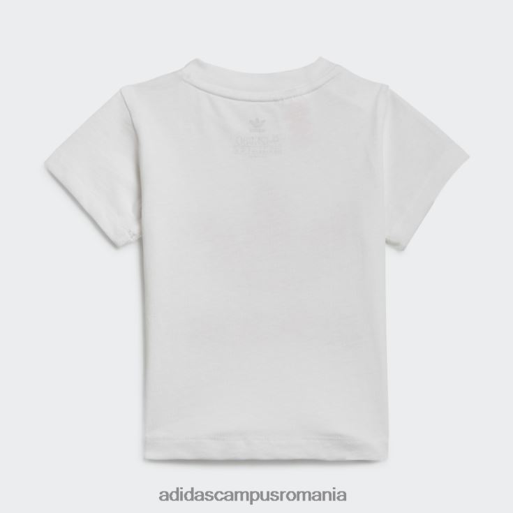 adidas campus romania set tricou cu pantaloni scurți trefoil alb copii alb roșu J266N218844