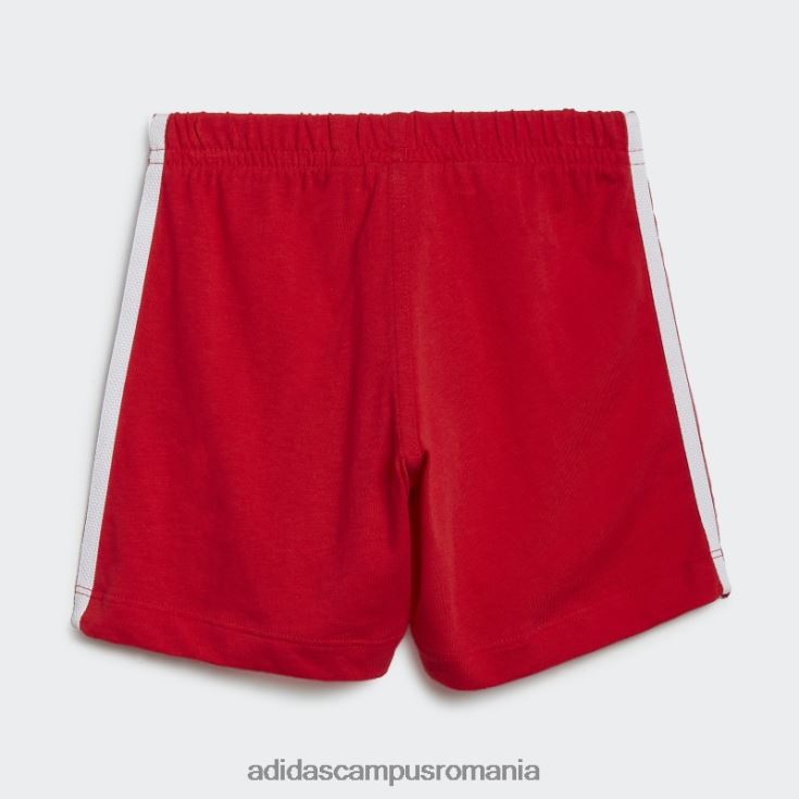 adidas campus romania set tricou cu pantaloni scurți trefoil alb copii alb roșu J266N218844