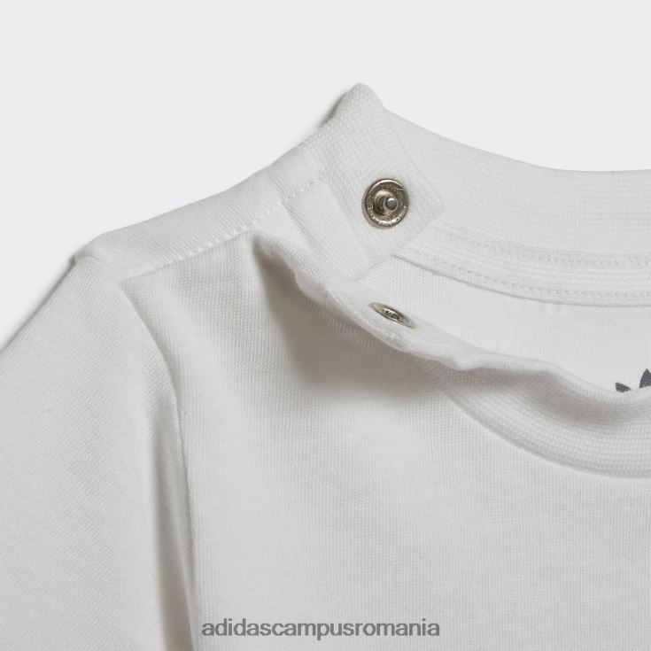 adidas campus romania set tricou cu pantaloni scurți trefoil alb copii alb roșu J266N218844