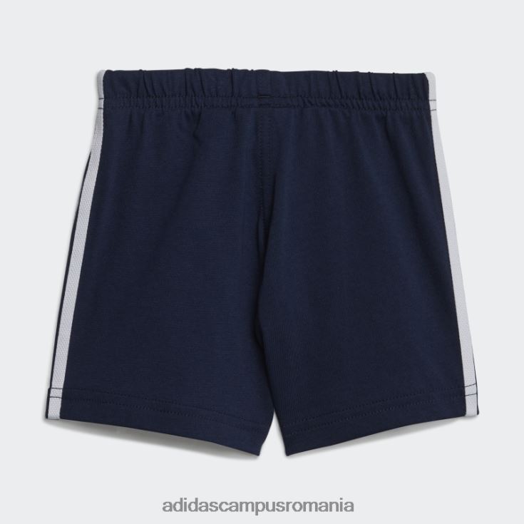 adidas campus romania set tricou cu pantaloni scurți trifoil de noapte indigo copii noapte indigo/alb J266N219073