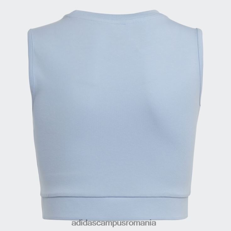 adidas campus romania top crop cu imprimeu grafic albastru zori moda copii zori albastre J266N219172