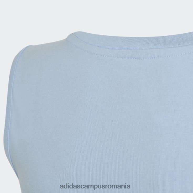 adidas campus romania top crop cu imprimeu grafic albastru zori moda copii zori albastre J266N219172