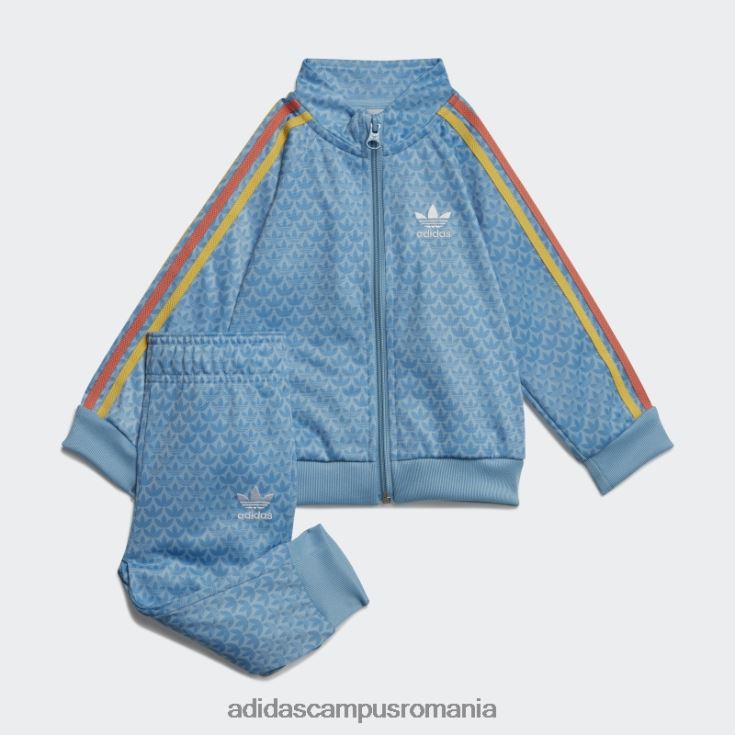 adidas campus romania trening albastru cu imprimeu monograme adidas copii albastru/albastru deschis J266N218333