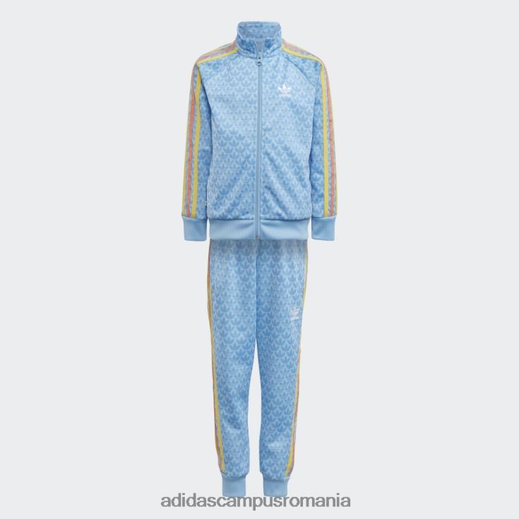 adidas campus romania trening cu imprimeu monogramă albastru copii albastru/albastru deschis J266N211882