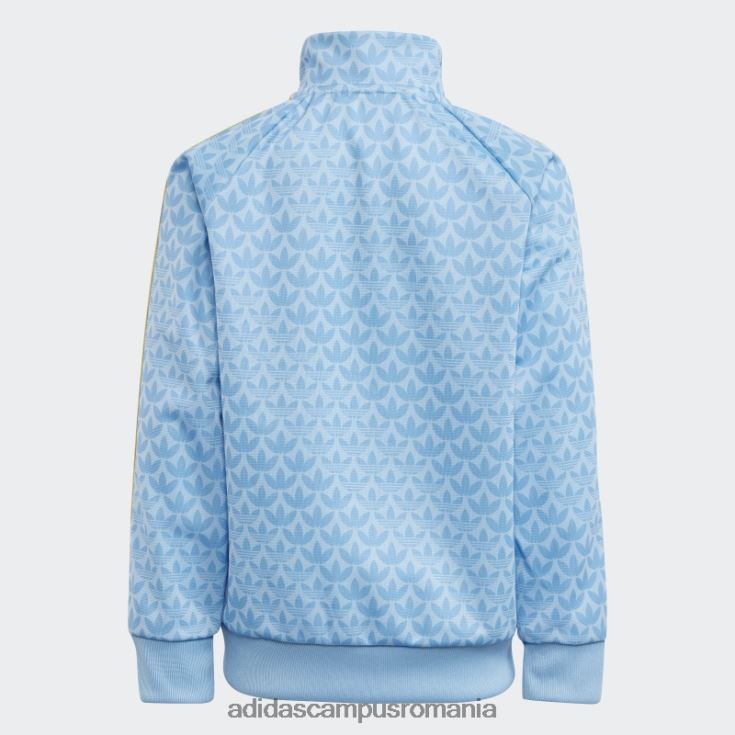 adidas campus romania trening cu imprimeu monogramă albastru copii albastru/albastru deschis J266N211882