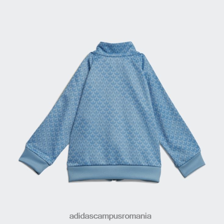 adidas campus romania trening cu imprimeu monogram albastru deschis copii albastru/albastru deschis J266N211874
