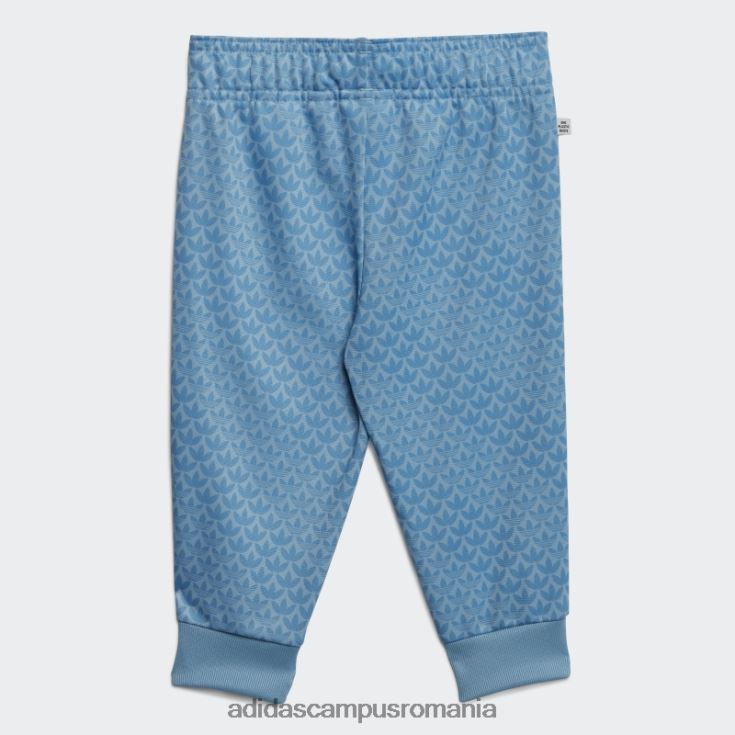 adidas campus romania trening cu imprimeu monogram albastru deschis copii albastru/albastru deschis J266N211874