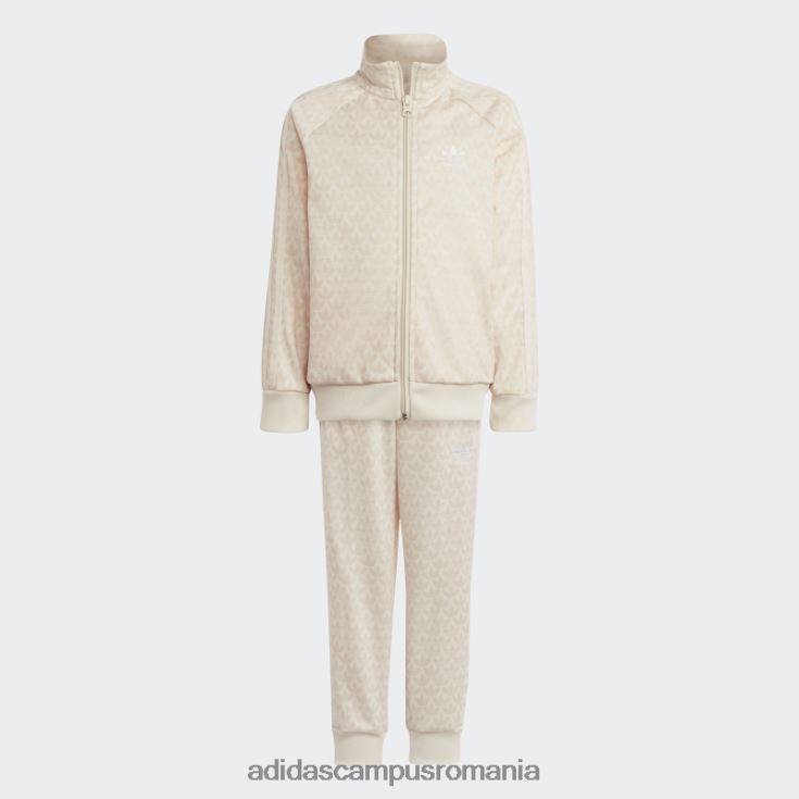 adidas campus romania trening cu imprimeu monogramă nuanță ecru copii nuanță ecru/nisip J266N23362