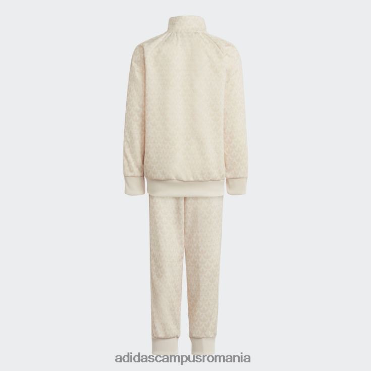 adidas campus romania trening cu imprimeu monogramă nuanță ecru copii nuanță ecru/nisip J266N23362