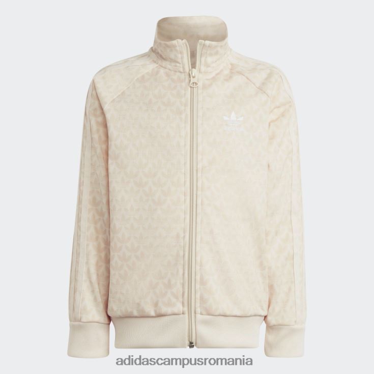 adidas campus romania trening cu imprimeu monogramă nuanță ecru copii nuanță ecru/nisip J266N23362