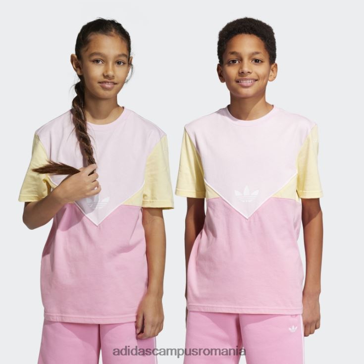 adidas campus romania tricou adicolor roz copii roz/galben J266N218418
