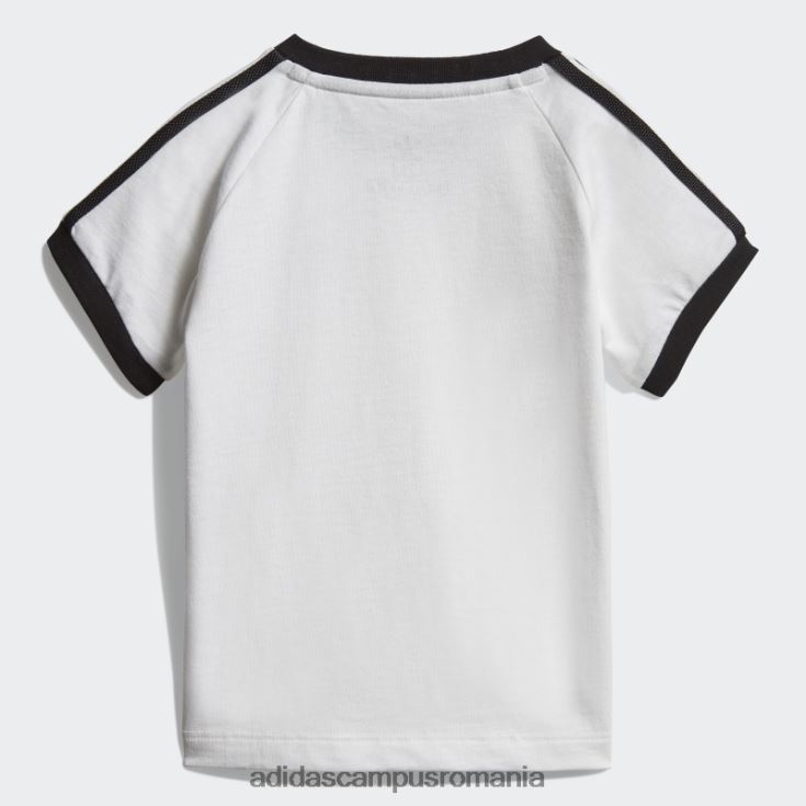 adidas campus romania tricou alb cu 3 dungi copii alb negru J266N218514