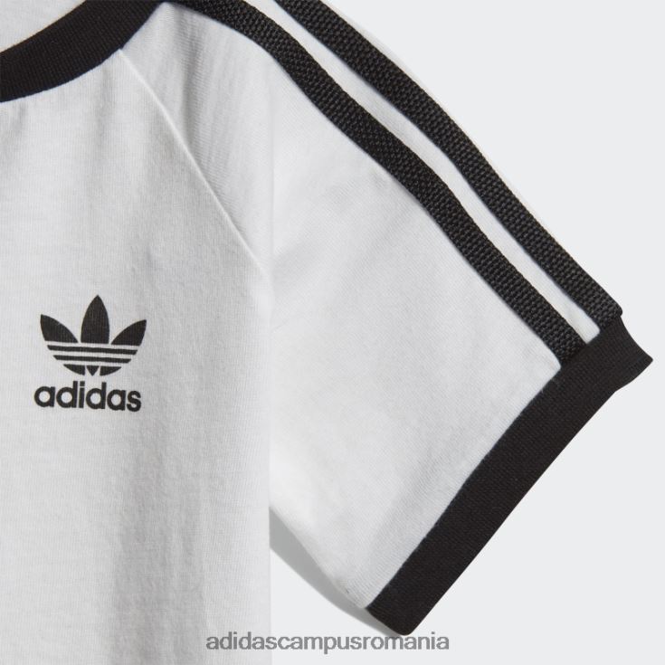 adidas campus romania tricou alb cu 3 dungi copii alb negru J266N218514