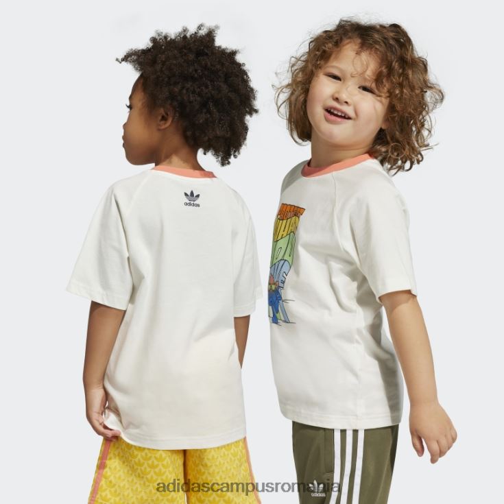 adidas campus romania tricou alb cu imprimeu grafic copii alb J266N211692