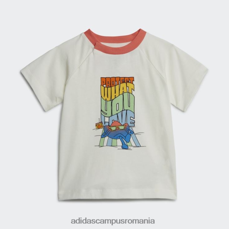 adidas campus romania tricou alb cu imprimeu grafic copii alb J266N218586