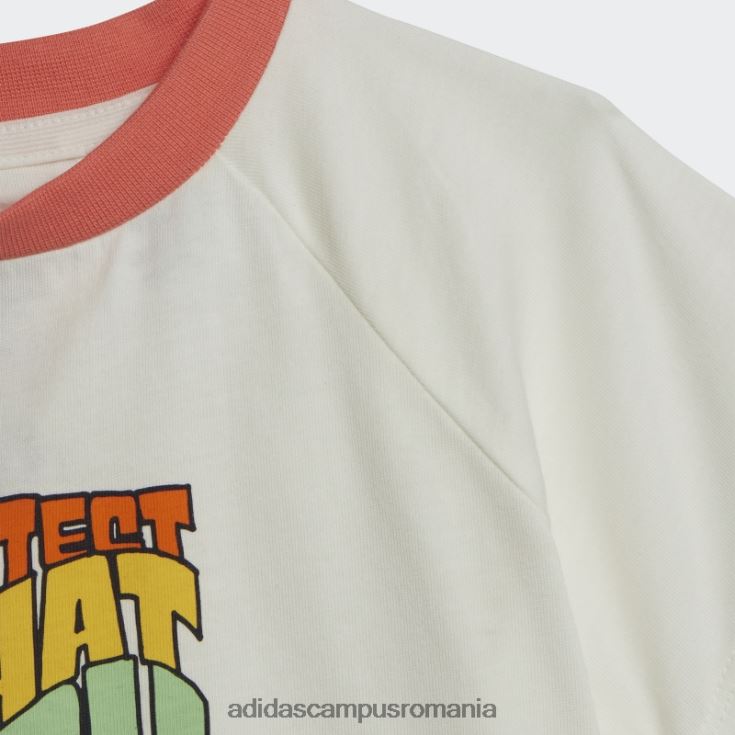 adidas campus romania tricou alb cu imprimeu grafic copii alb J266N218586