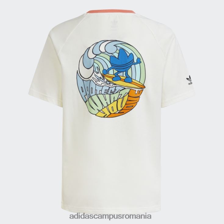 adidas campus romania tricou alb cu imprimeu grafic copii alb J266N219061