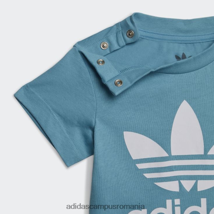 adidas campus romania tricou albastru trefoil elegant copii albastru J266N218532