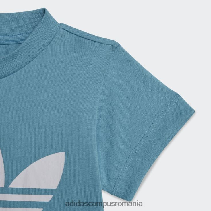 adidas campus romania tricou albastru trefoil elegant copii albastru J266N218532