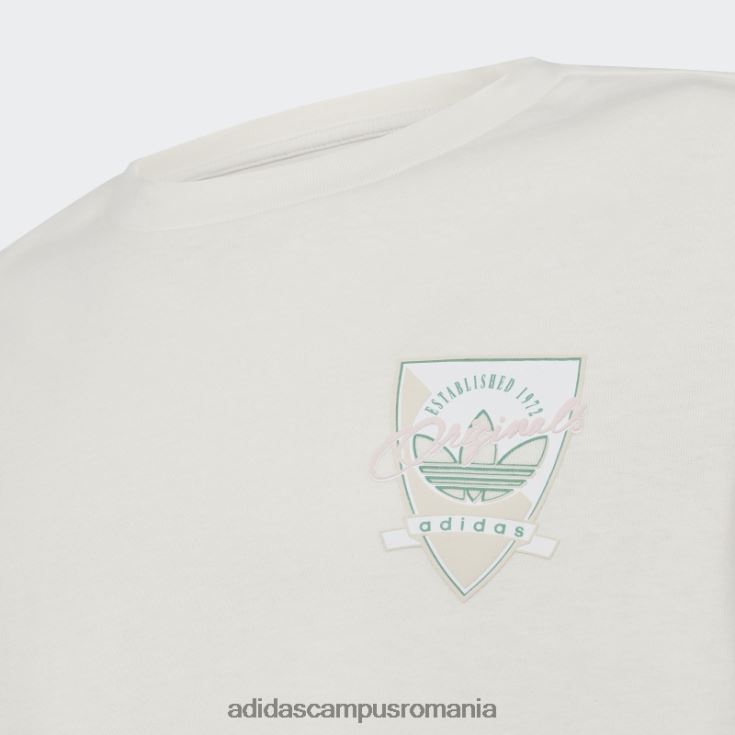 adidas campus romania tricou boyfriend alb cu imprimeu grafic adidas copii alb J266N211775