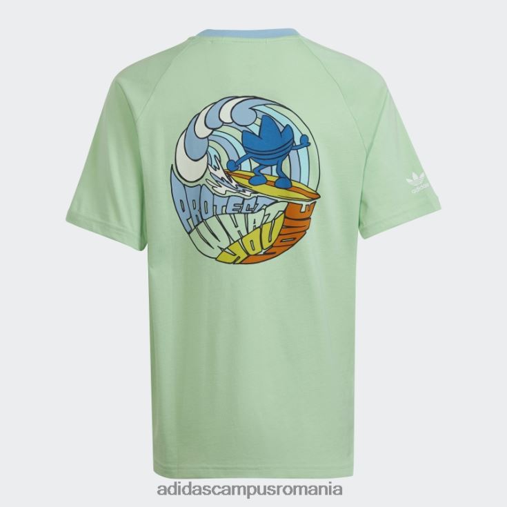 adidas campus romania tricou cu imprimeu grafic glory mint adidas copii mentă de glorie J266N211697