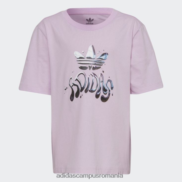 adidas campus romania tricou cu logo grafic liliac copii liliac J266N219222