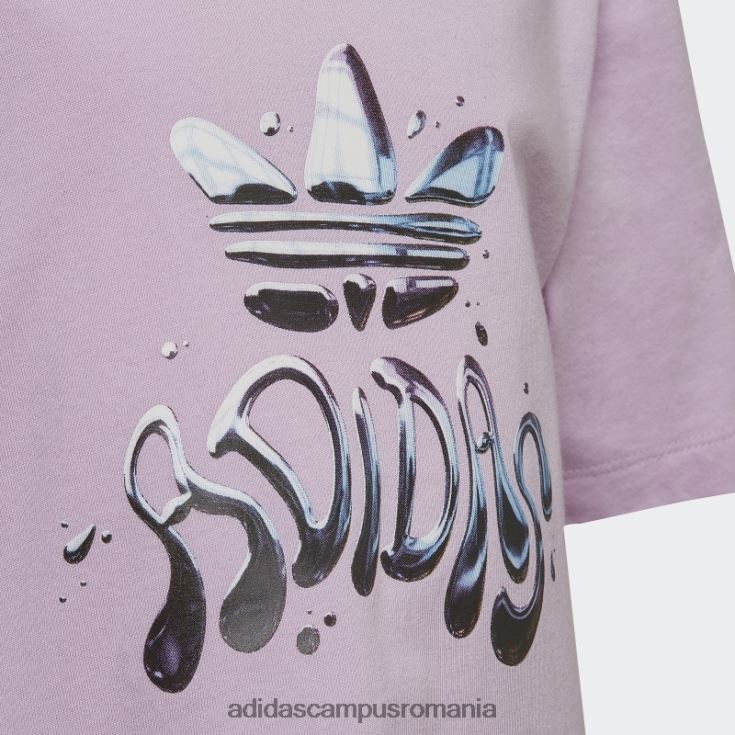 adidas campus romania tricou cu logo grafic liliac copii liliac J266N219222