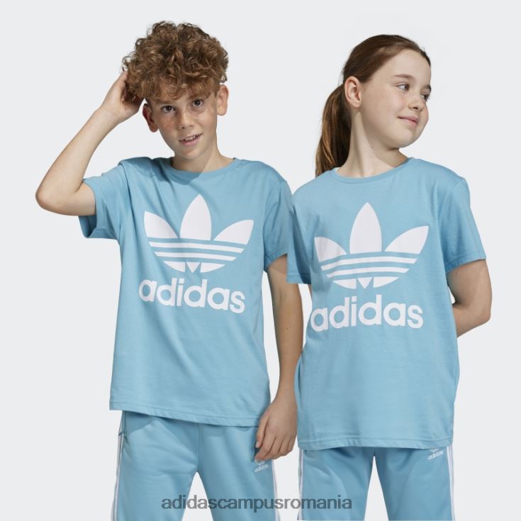 adidas campus romania tricou cu trefoil albastru copii albastru J266N218430