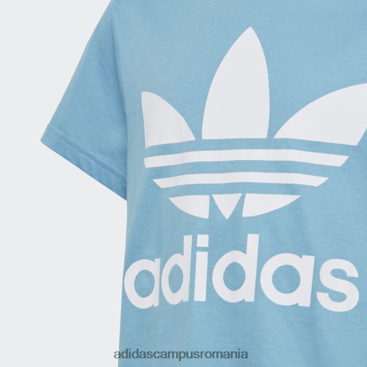 adidas campus romania tricou cu trefoil albastru copii albastru J266N218430