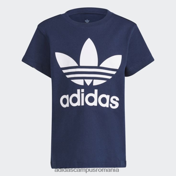 adidas campus romania tricou cu trefoil bleumarin copii bleumarin/alb J266N23437
