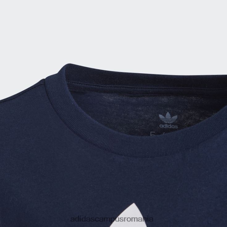 adidas campus romania tricou cu trefoil bleumarin copii bleumarin/alb J266N23437