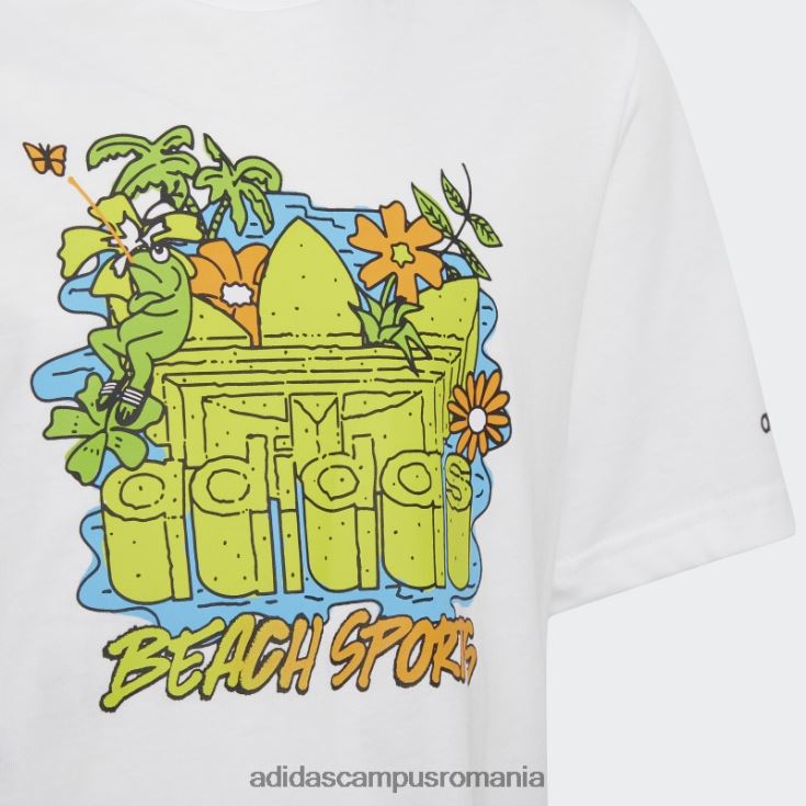 adidas campus romania tricou de plajă cu grafic alb copii alb J266N218929
