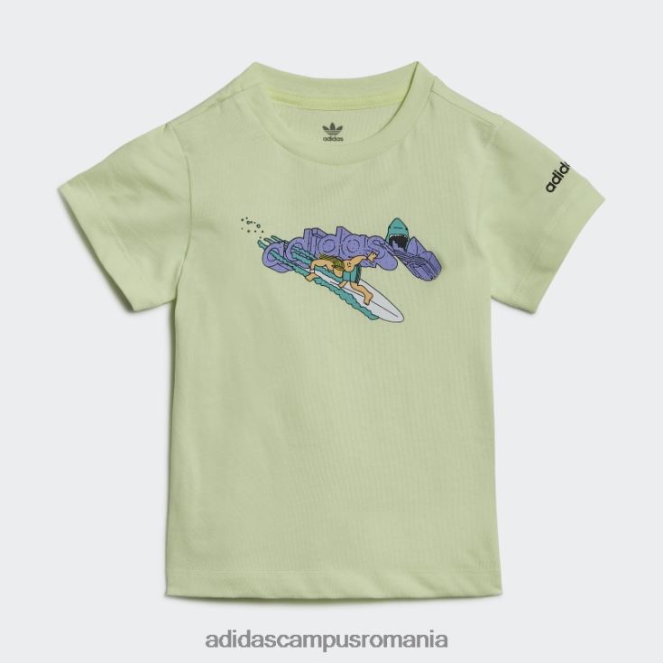 adidas campus romania tricou de plajă cu grafic lime copii lămâie verde J266N218863