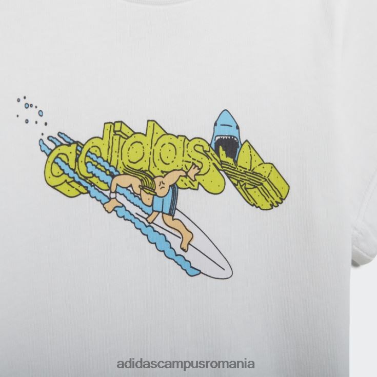 adidas campus romania tricou de plajă cu grafic stoked alb adidas copii alb J266N218864